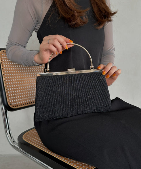 2WAYパーティークラッチバッグ ショルダーバッグ パーティーバッグ 結婚式 お呼ばれ オケージョン | MD1243046 | ブラック