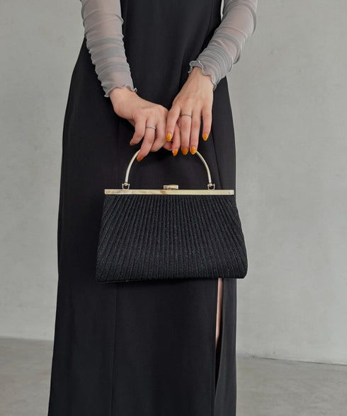 2WAYパーティークラッチバッグ ショルダーバッグ パーティーバッグ 結婚式 お呼ばれ オケージョン | MD1243046 | ブラック