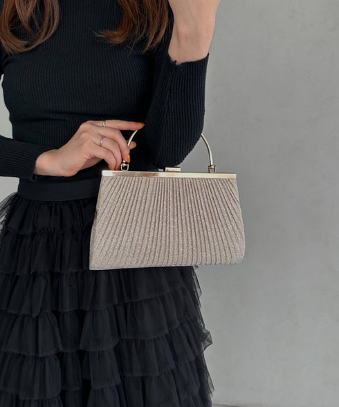 2WAYパーティークラッチバッグ ショルダーバッグ パーティーバッグ 結婚式 お呼ばれ オケージョン | MD1243046 | ピンクベージュ