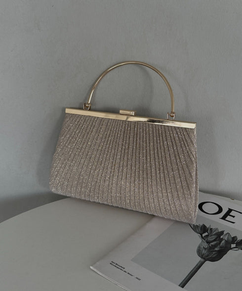 2WAYパーティークラッチバッグ ショルダーバッグ パーティーバッグ 結婚式 お呼ばれ オケージョン | MD1243046 | ピンクベージュ