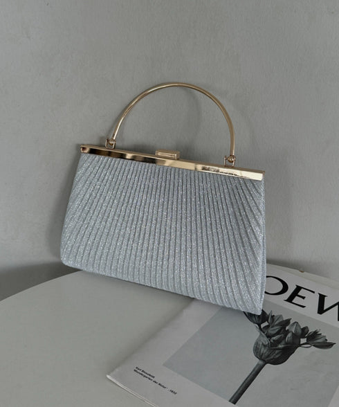 2WAYパーティークラッチバッグ ショルダーバッグ パーティーバッグ 結婚式 お呼ばれ オケージョン | MD1243046 | シルバー