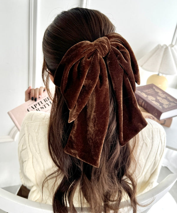 DOLLベロアリボンバレッタ | LO4244021 | ブラウン