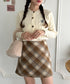 ウールライクチェックミニスカパン | LO2244027 | ベージュ