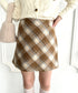 ウールライクチェックミニスカパン | LO2244027 | ベージュ