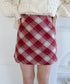 ウールライクチェックミニスカパン | LO2244027 | レッド