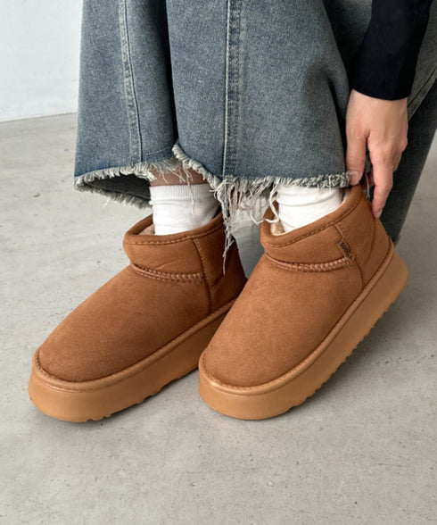 厚底ショートムートンブーツ | CL3244003 | キャメル