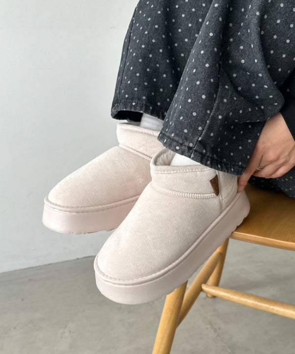 厚底ショートムートンブーツ | CL3244003 | アイボリー