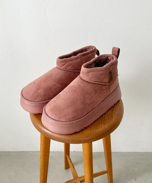 厚底ショートムートンブーツ | CL3244003 | ピンク