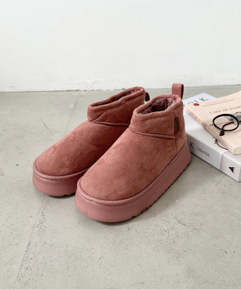 厚底ショートムートンブーツ | CL3244003 | ピンク