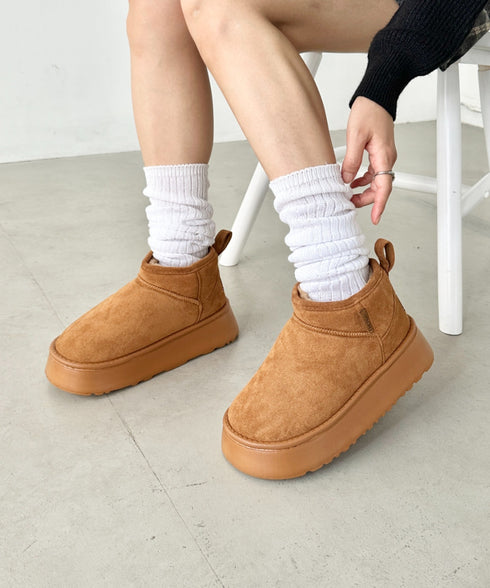 厚底ショートムートンブーツ | CL3244003 | キャメル
