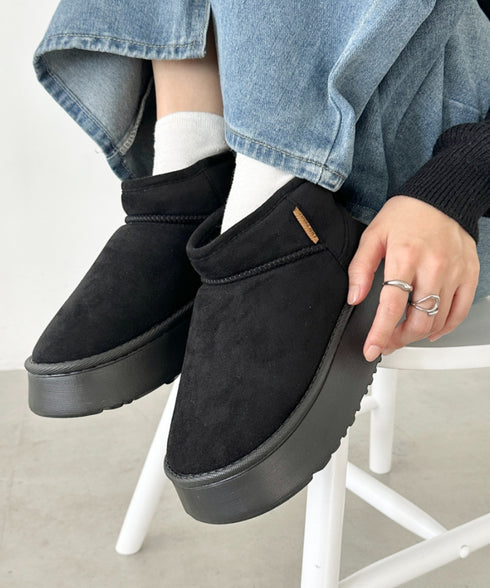 厚底ショートムートンブーツ | CL3244003 | ブラック