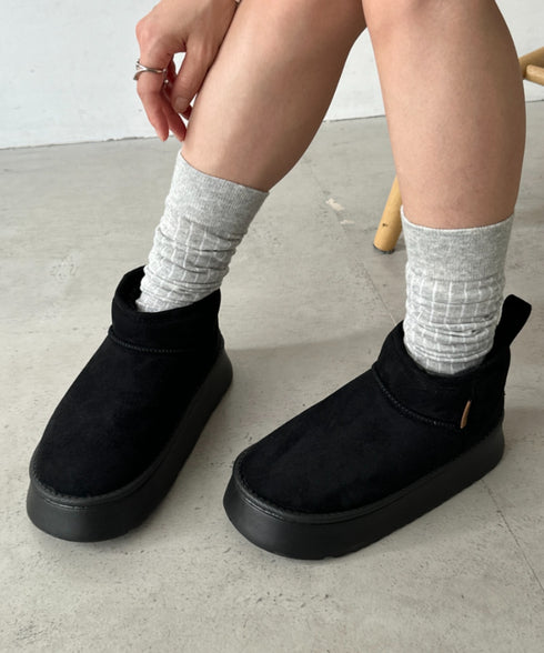 厚底ショートムートンブーツ | CL3244003 | ブラック