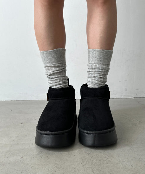 厚底ショートムートンブーツ | CL3244003 | ブラック