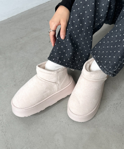 厚底ショートムートンブーツ | CL3244003 | アイボリー
