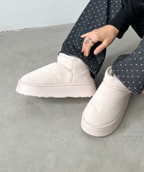 厚底ショートムートンブーツ | CL3244003 | アイボリー
