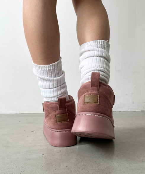 厚底ショートムートンブーツ | CL3244003 | ピンク