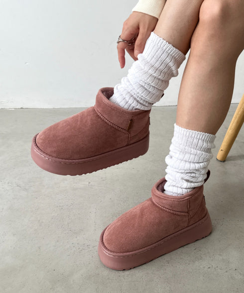 厚底ショートムートンブーツ | CL3244003 | ピンク