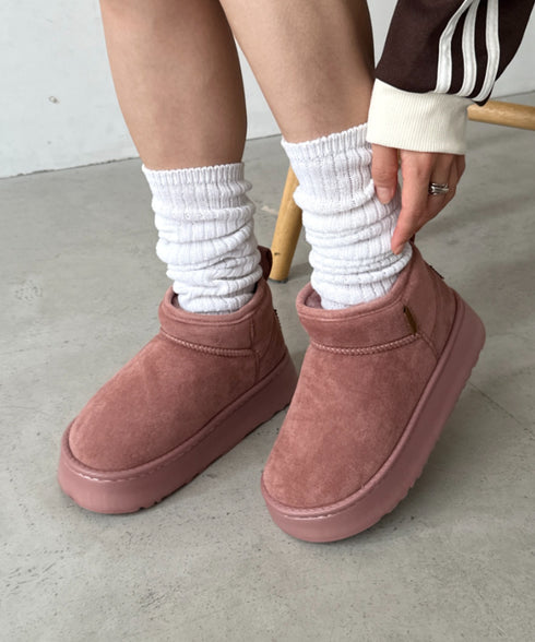 厚底ショートムートンブーツ | CL3244003 | ピンク