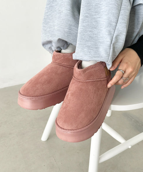厚底ショートムートンブーツ | CL3244003 | ピンク