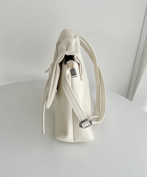 ダブルリボンスクエアショルダーバッグ | LO1241459 | ホワイト