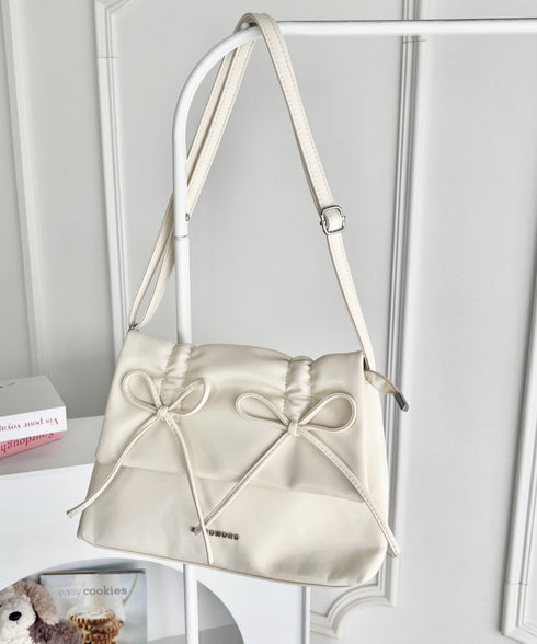 ダブルリボンスクエアショルダーバッグ | LO1241459 | ホワイト