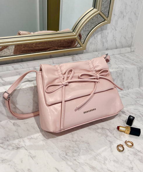ダブルリボンスクエアショルダーバッグ | LO1241459 | ピンク