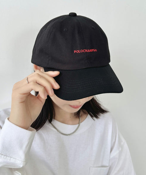 POLOCHAMPS(ポロチャンプス)/ワンポイント刺繍 アジャスター調整可能 ユニセックス ロゴ刺繍 CAP ローキャップ | IM5243041 | ブラック