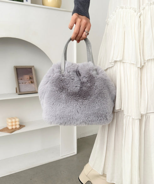 2WAYフェイクファーショルダーバッグ | CL1244013 | ライトグレー