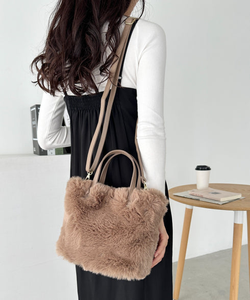 2WAYフェイクファーショルダーバッグ | CL1244013 | ブラウン