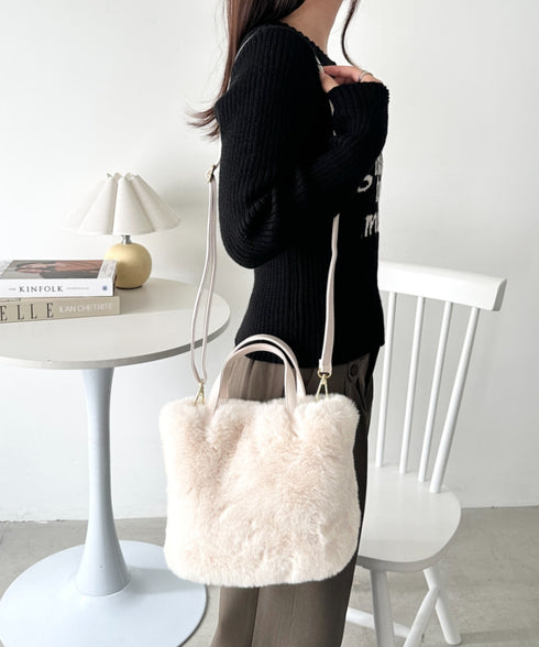 2WAYフェイクファーショルダーバッグ | CL1244013 | アイボリー