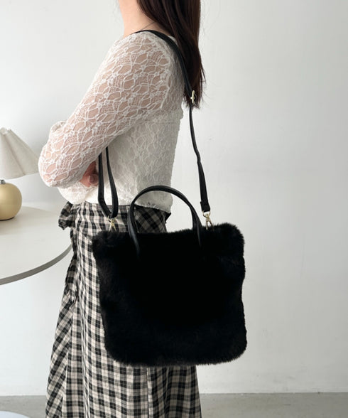 2WAYフェイクファーショルダーバッグ | CL1244013 | ブラック