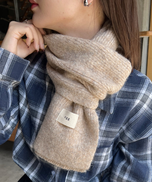 メランジニットショートマフラー | CL6244019 | モカ