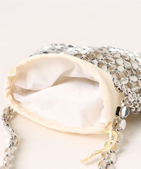 ヴィンテージメタルビーズショルダーバッグ パーティーバッグ | MD1243084 | シルバー