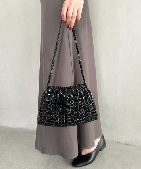 ヴィンテージメタルビーズショルダーバッグ パーティーバッグ 結婚式 お呼ばれ オケージョン | MD1243084 | ブラック