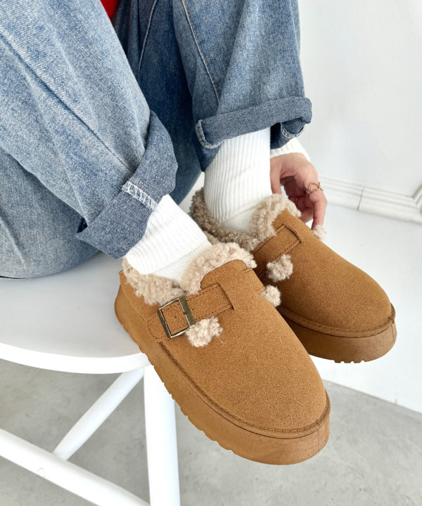 ボアムートン厚底シューズ | NU3244050 | キャメル