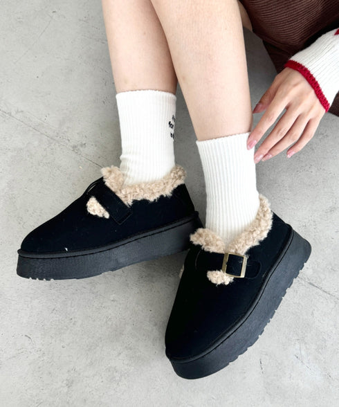 ボアムートン厚底シューズ | NU3244050 | ブラック