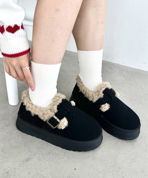 ボアムートン厚底シューズ | NU3244050 | ブラック