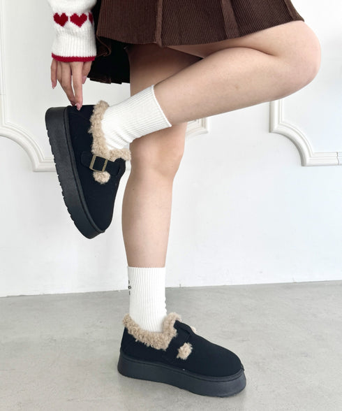 ボアムートン厚底シューズ | NU3244050 | ブラック