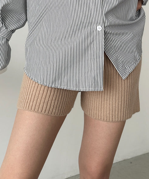 リブニットショートパンツ | CL2243169 | ベージュ