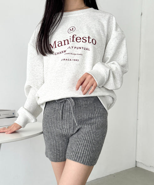 リブニットショートパンツ | CL2243169 | グレー