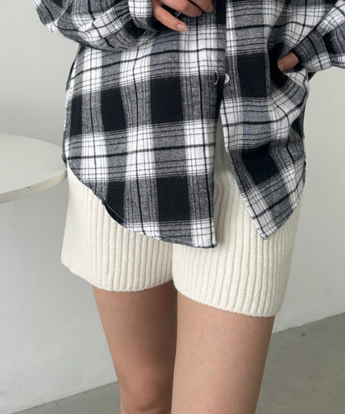 リブニットショートパンツ | CL2243169 | アイボリー