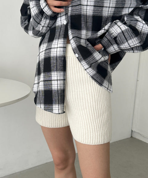 リブニットショートパンツ | CL2243169 | アイボリー