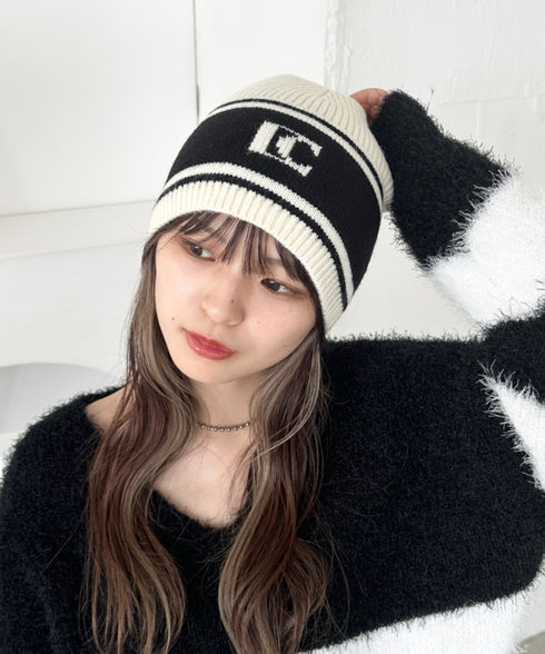 モノトーンロゴビーニー | CL5244027 | ホワイト