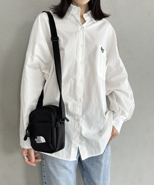 国内未発売 THE NORTH FACE(ザ・ノースフェイス)/ワンポイント ロゴプリント スクエアショルダーバッグ クロスバッグ ミニバッグSTANDARD CROSS BAG S | IM1243048 | ブラック