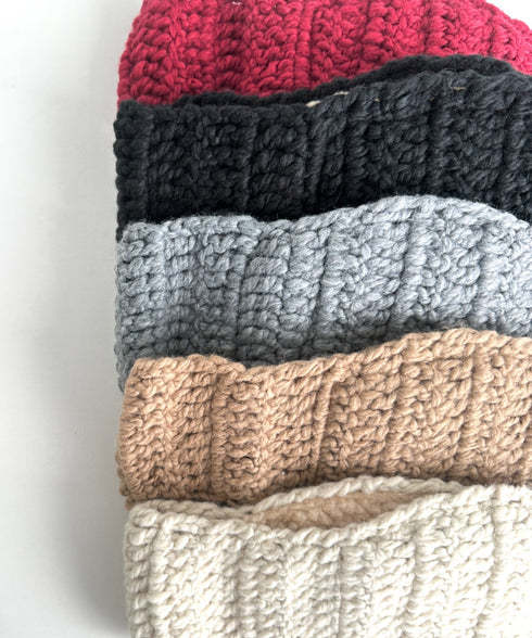 【5色展開】ポンポンリボンニットイヤーマフ | LO6244106 | アイボリー