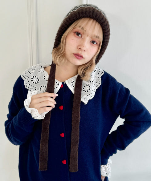 フェアアイル柄イヤーフラップビーニー | NU5244115 | ブラウン