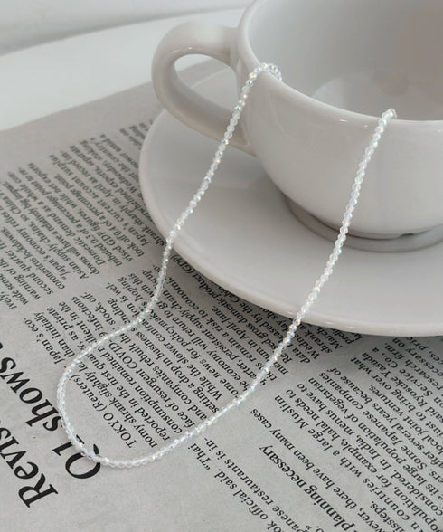 【4色展開】キラキラビーズチョーカーネックレス | SW4243080 | ホワイト