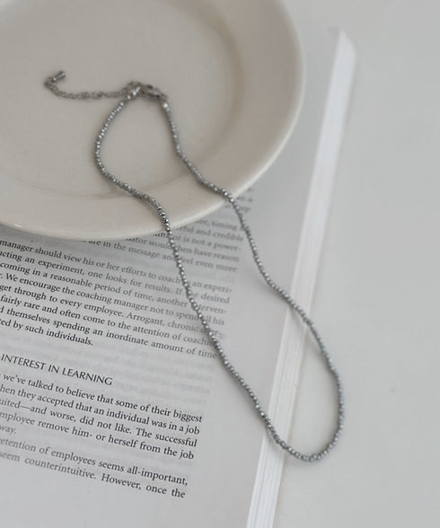 【4色展開】キラキラビーズチョーカーネックレス | SW4243080 | シルバー