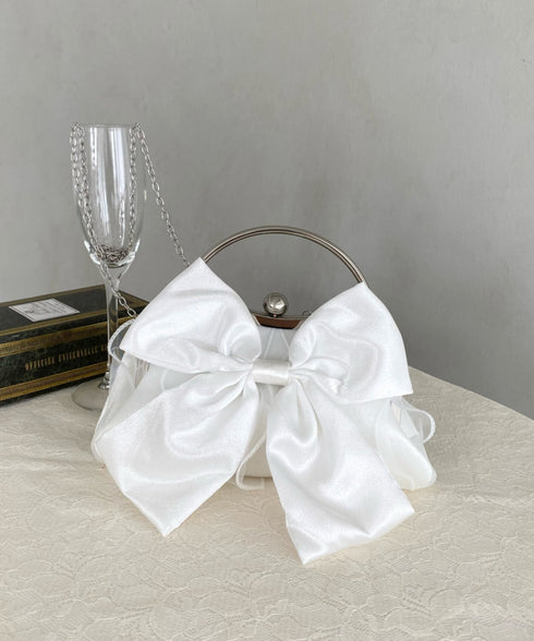 リボンモチーフ2WAYバッグ パーティーパーティーバッグ 結婚式 お呼ばれ オケージョン | MD1246041 | アイボリー