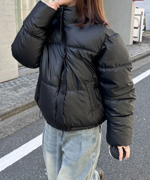 マットショート丈スタンドカラーダウンブルゾン | CL2244057 | ブラック
